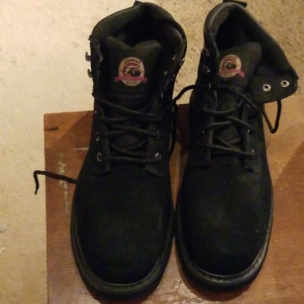 Brahma Black Steel Toe Boots